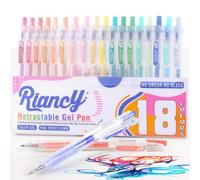 25 Colourful RIANCY Pens for Journaling, Note Taking & Art - Quick Dry 0.5mm Rollerball