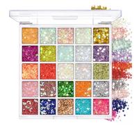 25 Colours Face Hair Body Glitter Palette, Mermaid Holographic Glitter Gel with Chunky Sequins and Shimmer Flakes, No Needed, Long-Lasting Smudge-Proof Festival Rave Party Makeup