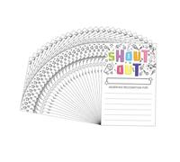 25 Counts Fun Shout Out Cards Recognition Reward Cards 4x6Inch Reward for Students Teachers Employees Office Staff Positive Postcard