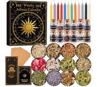 25 day Witchy Advent Calendar 2024 for Adult Teens, Christmas Countdown Calendar with Healing Crystal Natural Gemstone and Witchcraft Accessories for Women