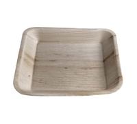25 Dinner Plates Square Palm Leaf 24X24 CM | Biodegradable Compostable