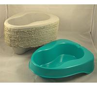25 Disposable Pulp Cardboard 2L Bed Pan Liners with Plastic Support