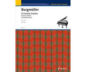25 Easy Studies op. 100 piano (easy - intermediate) Burgmueller Schott Music Sad