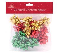 - 25 Gift Bows, Green, Red and Gold Bows for Christmas
