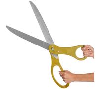 25" Gold Scissors for Grand Opening - Large Heavy Duty Scissors 25 Inch Giant Shears for Ribbon Cutting Ceremony Gold Giants Ribbon Cutting Sears for Special Events Inaugurations and Ceremonies