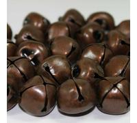 25 Gold Silver Bronze Bells Craft Jingle 125D, Bronze Red, 6mm
