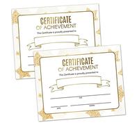 25 Gold Stars Award Certificates - Certificate of Achievement - Student of The Month Certificates for Students,School Graduation Ceremony,Certificate of Achievement Awards.(8x10 in)