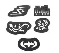 25 Hair Tattoo Stencil Kit Black Plastic Designs 1 Box | Waterproof, Skin Safe Glue Included, Semi Finish, for Graduations and Work Events