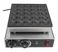 25-Hole Commercial Mini Dutch Pancake Maker | Electric, Muffin & Poffertjes Baker with Non-Stick Surface