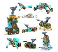 25 in 1 Solar Robot Toy, STEM Robot Building Toys, Educational Science Kit DIY Building Toy Construction Engineering Set for Kids Age 8-12, Solar & Cell Powered Dual Drive Motor Gifts for Boys Girls
