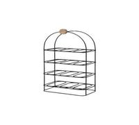 MSL 25" Cast Iron Black 12 Bottle Wine Rack, Multi