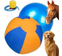 25 Inch Herding Ball for Dogs - Blue & Orange Two-Tone Color, Enhanced Bite-Resistant Herding Toy for Australian Shepherds, Border Collies, Durable Agility Training Ball for Medium & Large Breeds