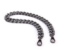 25 Inch Trendy Chunky Metal Chain Purse Handle Shoulder Strap Replacement for Handbag, Black-grey, Big
