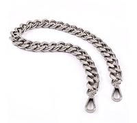 25 Inch Trendy Chunky Metal Chain Purse Handle Shoulder Strap Replacement for Handbag (Silver)