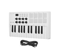 25-Key Control Keyboard Mini Portable USB Keyboard With 25 Velocity Sensitive Keys 8 RGB Backlit Pads 8 Knobs Portable Electronic Keyboards