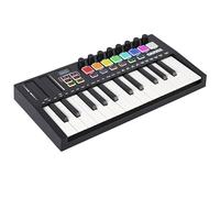 25 Key MIDI Keyboard Controller with DAW Integration, USB MIDI Keyboard Controller with 8 Drum Pads, 8 Knobs & OLED Display, Compact, Perfect for Music Production