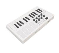 25 Key MIDI Keyboard with 8 Backlit Drum Pads 8 Knobs, Portable Bluetooth MIDI Keyboard Controller, Professional Dynamic Keybed,for Musician Music Production