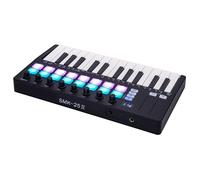 25 Key USB Keyboard Controller With 16 Backlit Drum Pad LED Display Professional Keybed 8 Knobs Music Production