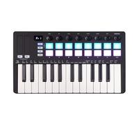 25 Key USB Keyboard Controller With 16 Backlit Drum Pad LED Display Professional Keybed 8 Knobs Music Production