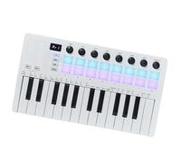 25 Key USB Keyboard Controller With 16 Backlit Drum Pad LED Display Professional Keybed 8 Knobs Music Production