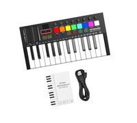 25 Keys MIDI Keyboard Controller Electronic Audio Arranging Strike Pad Lightweight USB Display Keyboard