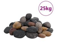 (25 kg, 5-8 cm) vidaXL Polished Pebbles Vase Decorative Stones River Rocks 25 kg Mixed Colour