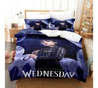 (25, King(220x240cm)) Wednesdays print quilt cover pillowcase three-piece four-piece set