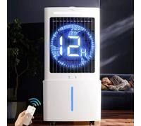 25 L Air Cooler 3-in-1, Remote Control, Portable Evaporative Air Cooling, 12-Hour Timer 3 Speeds, Oscillating Cooling Fan Air Conditioning with Ice Packs for Home Office