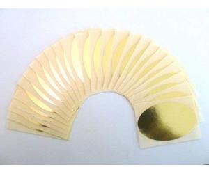 25 Labels, 82x51mm Oval, Shiny Gold, Colour Code Stickers, Self-Adhesive Sticky Coloured Labels