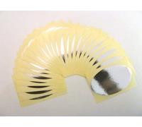 25 Labels, 82x51mm Oval, Shiny Silver, Colour Code Stickers, Self-Adhesive Sticky Coloured Labels