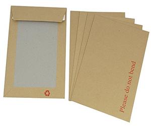 25 Large A4 C4 Size Strong Hard Board Backed Envelopes 'Do Not Bend' Peel + Seal - 229 x 324mm / 9 x 12.75" Rigid Postal Packing Mailing Shipping Postage Posting Self Seal Packaging Mailers