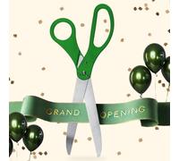 25" Large Green Scissors, Large Opening Scissors for Ribbon Cutting Ceremony, Giant Scissors for Business Openings and Special Event Openings