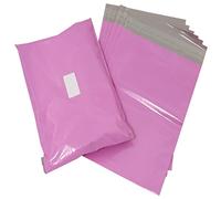 25 Large Pink Colour Plastic Polythene Peel + Seal Mailing Postal Bags XL Size 17 x 22" / 430 x 560mm Self Seal Packing Packaging Postage Mail Sacks Envelopes Mailers