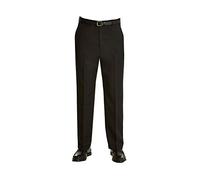25" Length Extra Extra Short Length Trousers Mens Expand-A-Band SELF Adjusting Waist Colours Black Clip & Button Fasten with Zip Fly (44)