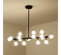 25-Light Globe Sputnik Chandelier Gold Wagon Wheel Chandeliers Pendant Lights Magic Bean Molecular Ceiling Hanging Lighting, Modern Chandelier for Living Dining Room Farmhouse