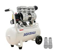 25 Litre Air Compressor, 750W, 58 dB Silent Compressed Air, Low Noise, Lightweight, Oil Free, Direct Drive, Compressed Air Pump for Workshops