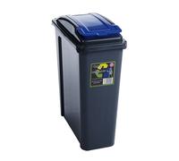 25 Litre Narrow Slim Plastic Waste Recycle Recycling Bin with Flap Lid