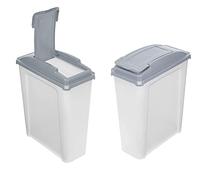 25 Litre Plastic Waste Bin with Flap Lid (Yellow)
