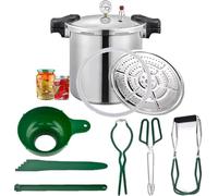 25 ltr Pressure Canner Cooker & all american pressure canners for canning&Induction Compatible | Pressure Gauge & Pressure Regulator | Aluminum & Stainless Steel | Pressure release 13 PSI (+/- 5%)