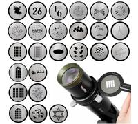 25 Magnetic Metal GOBOs for SmallRig SP Air Spotlight | For SP Air Spotlight with RF 20C and RF 10C; window, birthday, Christmas, foliage, heart and geometric patterns