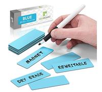25 Magnetic notes or Magnetic Sticky Notes 3 x 1 Inch - Blue - Dry Erase