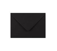 25 Matt Black 5x7 Inch Invitation Envelopes - 133mm x 184mm - Diamond V-Flap Gummed Black Coloured Envelopes - 120gsm Clariana Paper - to Fit 5 x 7 Inch Invitations