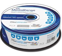 MediaRange BD-R 25GB 6x Write Speed Full Surface Printable (Inkjet Printer) Fully Metallised 25 Cake Box