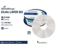 25 MediaRange Dual Layer DVD+R Double DL 8x 8.5GB 240 mins Blank Discs MR469