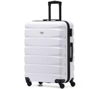 Flight Knight Lightweight 4 Wheel ABS Hard Case Medium Suitcase Approved for Over 100 Airlines Including easyJet, British Airways, Ryanair, Jet2, Emirates & Many More - Check-in Medium Size 25"