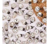 25 Mercury Glass Ornaments - Vintage Silver Christmas Decorations - Small Mercury Glass Christmas Balls