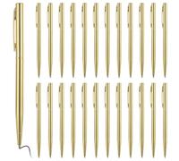 25 Metallic Pens, Twist Black Ink Ballpoint, Gold Slim Retractable Writing Pens, Glossy Pens for School Teachers Office Students, 1 Mm/0.04 Writing Supplies