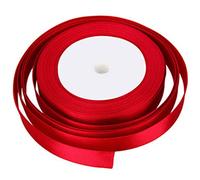 25 Meters of Satin Wedding Party Ribbon 15mm Perfect for Gifts Wrap Sew Party, Decorations Events Dress Wedding Christmas Crafts, Bows Car, Floral Balloons DIY, Bouquets, Cake (Red)
