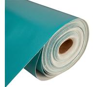 25 Metre Teal PVC Leatherette Fabric - Textured Faux Leather Vinyl, 140cm Wide, 600GSM - Fake Vegan Leather Effect for Upholstery & Sewing - Waterproof Lining for Chairs, Campervans & Boats