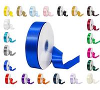 25 Metres Rolls Double Sided Satin Ribbon Reels in Range of Widths & Colours (Royal Blue, 10mm x 25 Metres)